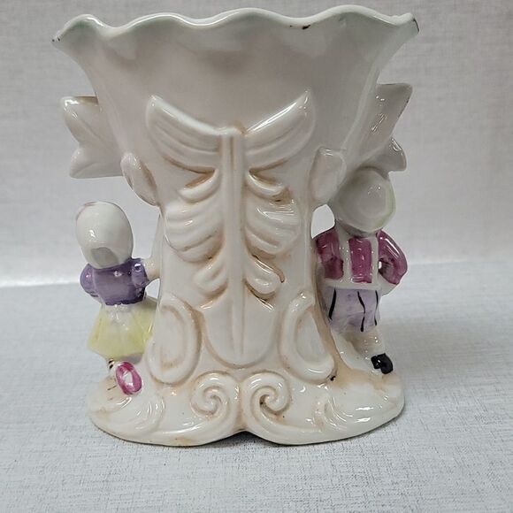 Antique Collectible Pico Design Boy/Girl Flower Vase - Picture 4 of 17